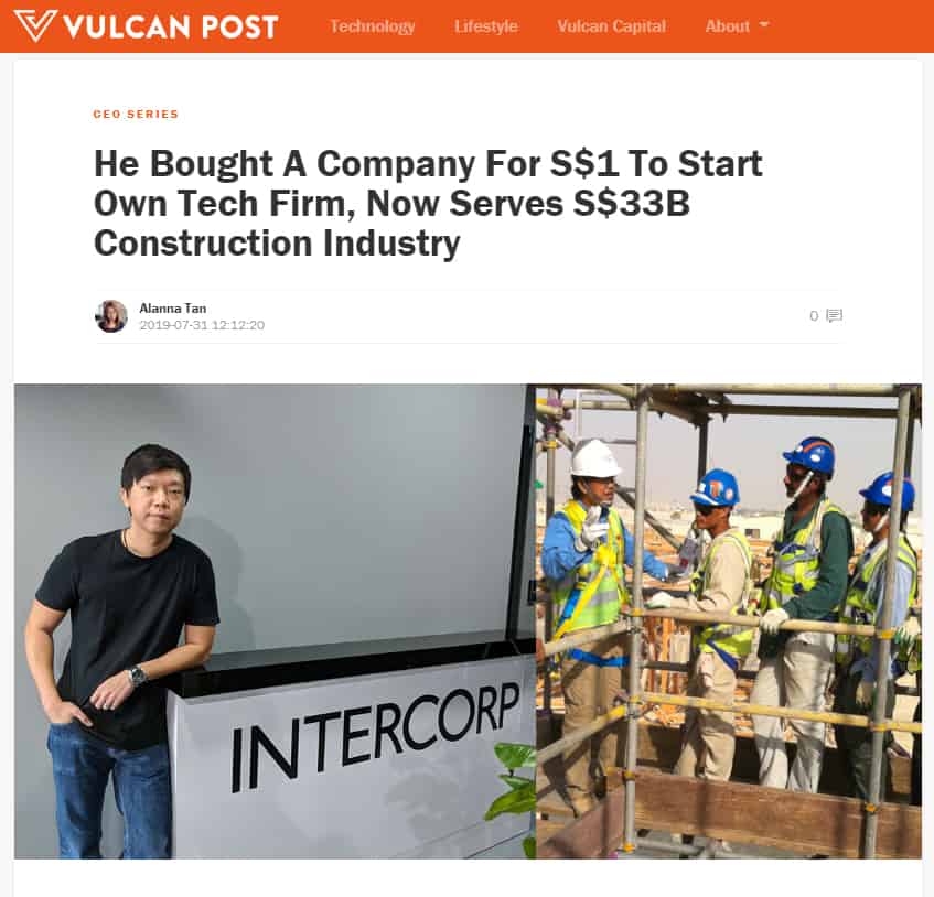 CEO Series - "He Bought A Company For S$1 To Start Own Tech Firm, Now Serves S$33B Construction Industry"