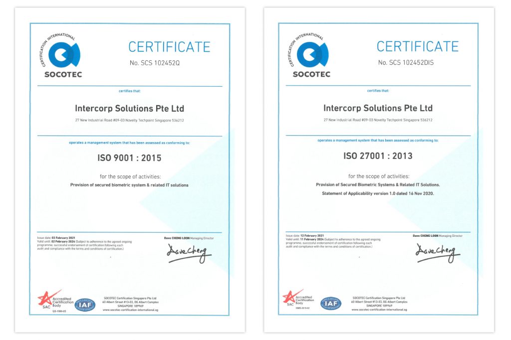 Intercorp is ISO 9001 and ISO 27001 Certified!
